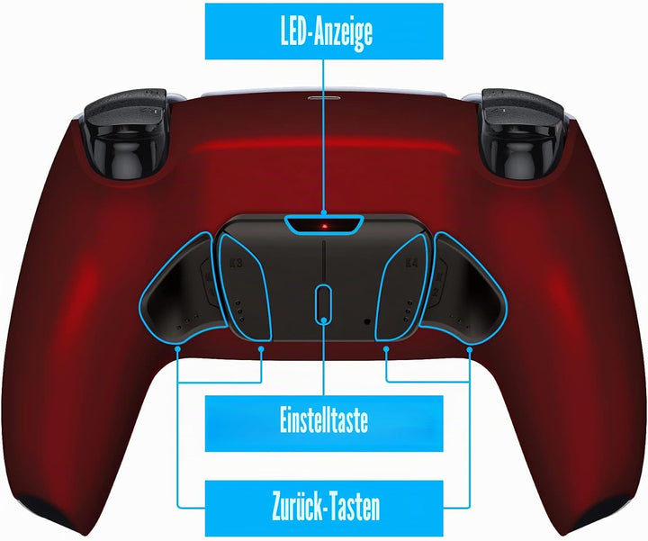 eXtremeRate Programmierbar RISE4 Remap Kit für ps5 Controller BDM-030/040,Real Metal Buttons(RMB) Re