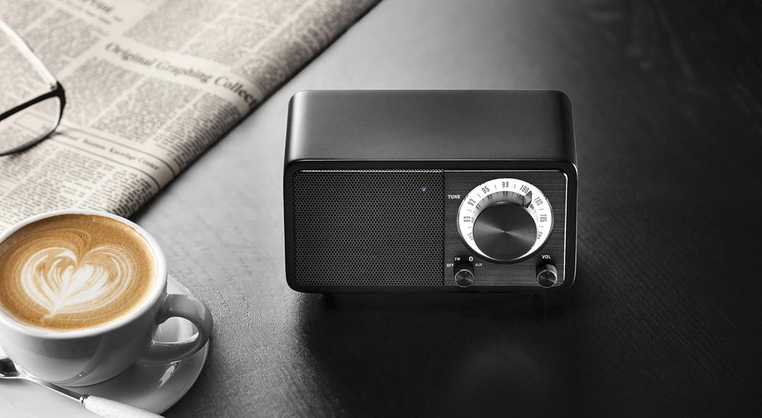 Sangean WR-7 tragbares Desktop-Radio (FM-RDS-Tuner, Bluetooth, AUX-In, integrierter Lautsprecher, Ak