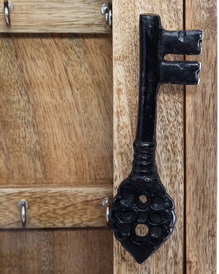 Schlüsselkasten Local - Mangoholz 30 × 40 cm - Kastanienbraun - Atmosphera créateur d'intérieur cm B