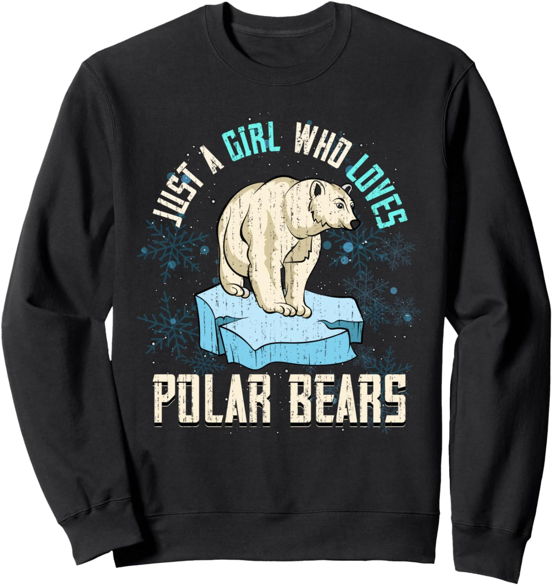 Nur ein Mädchen das Polarbären liebt Arktis Tier Eisbär Sweatshirt