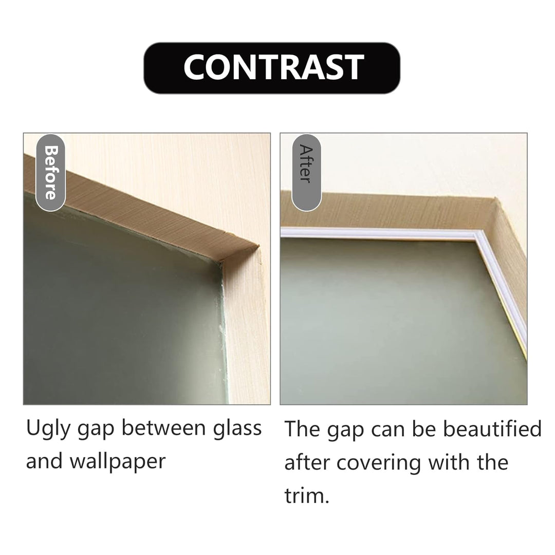 Flexible Selbstklebender Deckenleisten TPE Dreieck Zierleiste Decken und Wandübergang 5M Sockelleist