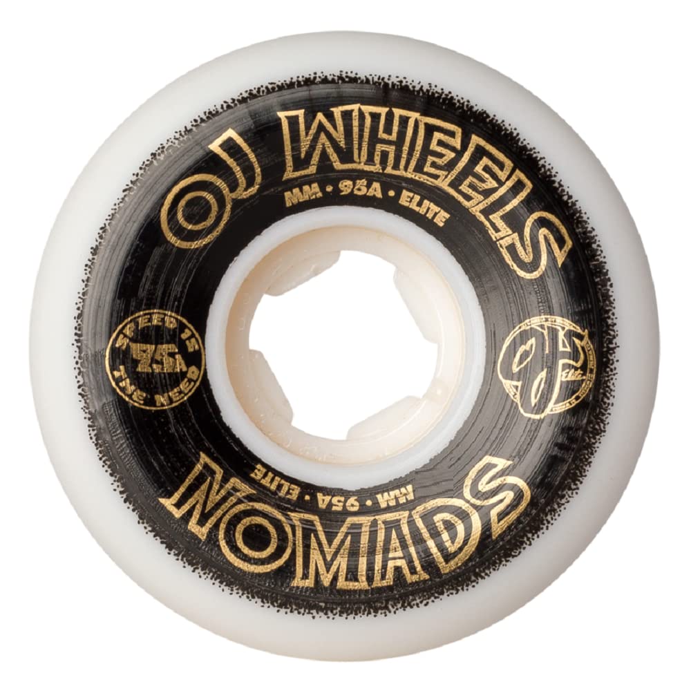 OJ Wheels Oj Elite Wheels Nomads 95a Skateboard-Räder 53mm Weiss/Schwarz, 53mm Weiss/Schwarz