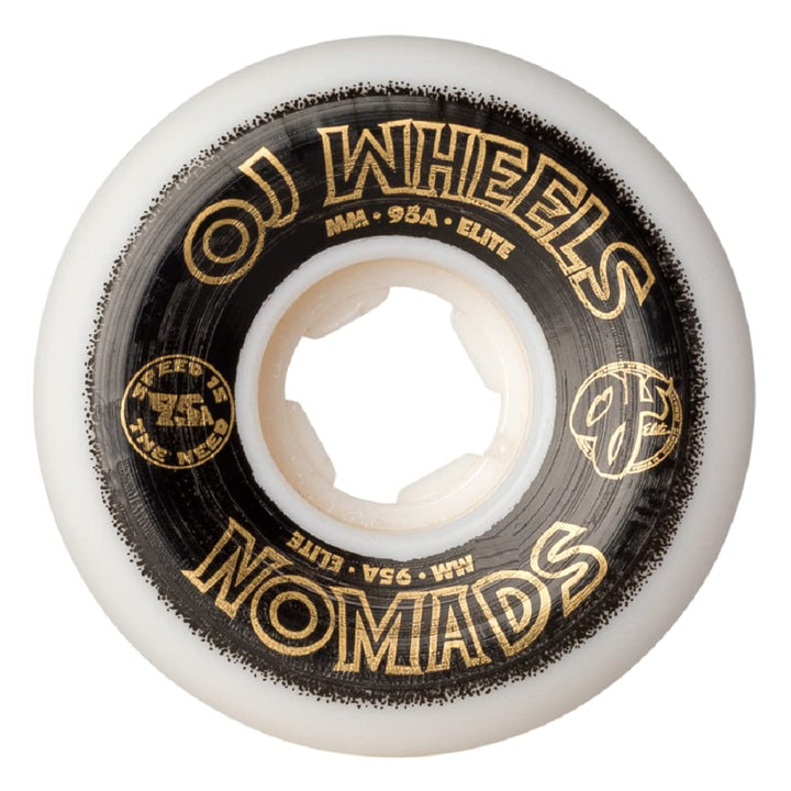 OJ Wheels Oj Elite Wheels Nomads 95a Skateboard-Räder 53mm Weiss/Schwarz, 53mm Weiss/Schwarz