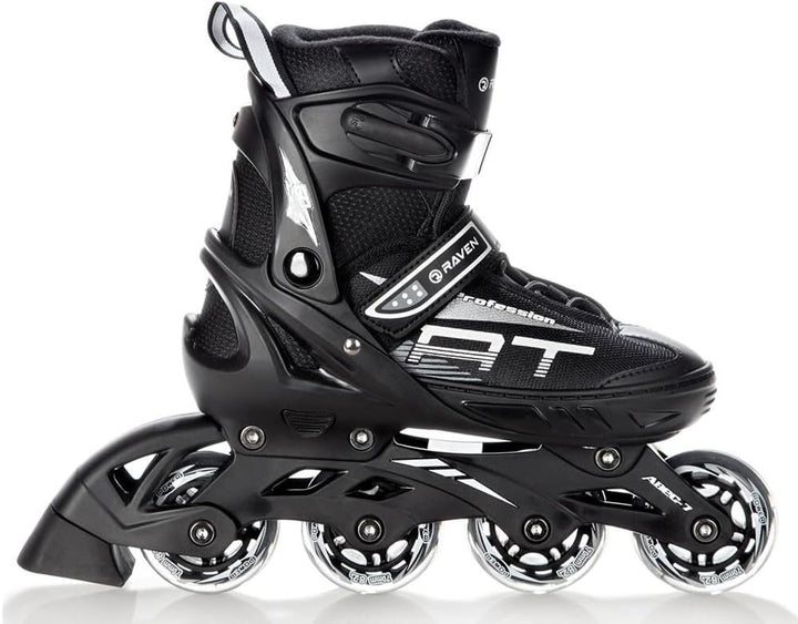 4in1 Inlineskates/Triskates/Rollschuhe/Schlittschuhe Raven Profession Schwarz 35-39(23cm-25,5cm), Sc