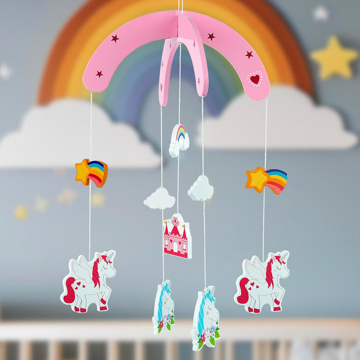 Mousehouse Gifts - Kinder Einhorn-Mobile - für Mädchen - Spiel- & Kinderzimmer