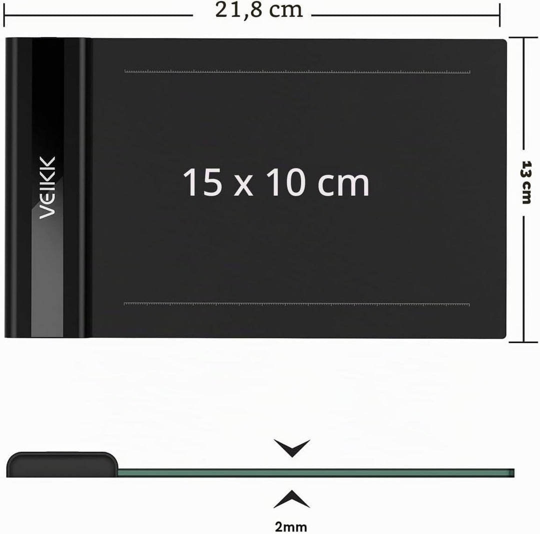 VEIKK Grafiktablett 6 x 4 Zoll Zeichentablett mit Drucksensitivem Stift,8192 Druckstufe OSU Pen Tabl