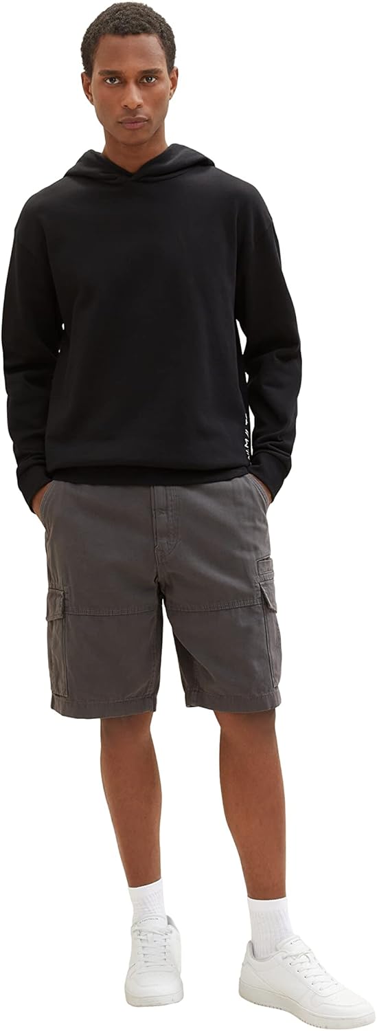 TOM TAILOR Herren Relaxed Fit Cargo Shorts 29 10899 - Tarmac Grey, 29 10899 - Tarmac Grey