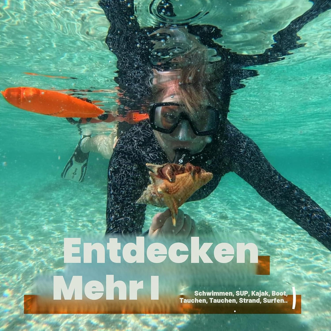 Schwimmboje für offene Gewässer, 15 l, vollständig wasserdicht, Schwimmblase – super sicher mit höhe