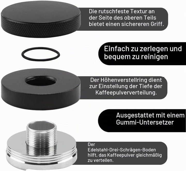 Leveler 51mm, Coffee Distributor 51mm, Coffee Leveler Verteiler, Espresso Levelers, Kaffeeverteiler
