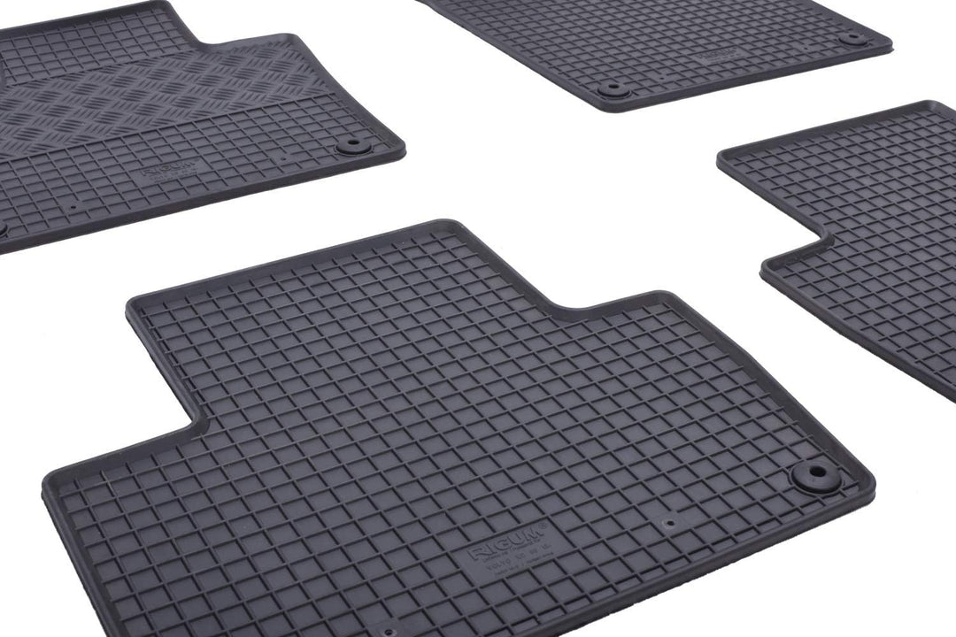 Passgenaue Kofferraumwanne und Gummifussmatten geeignet für Volvo XC90 ab 2015 + Gurtschoner