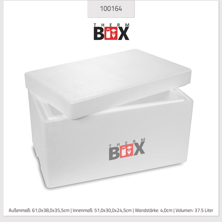 THERM BOX Styroporbox 37L bis 83L Verschiedene Grössen Isolierbox Thermobox Kühlbox Warmhaltebox Wie
