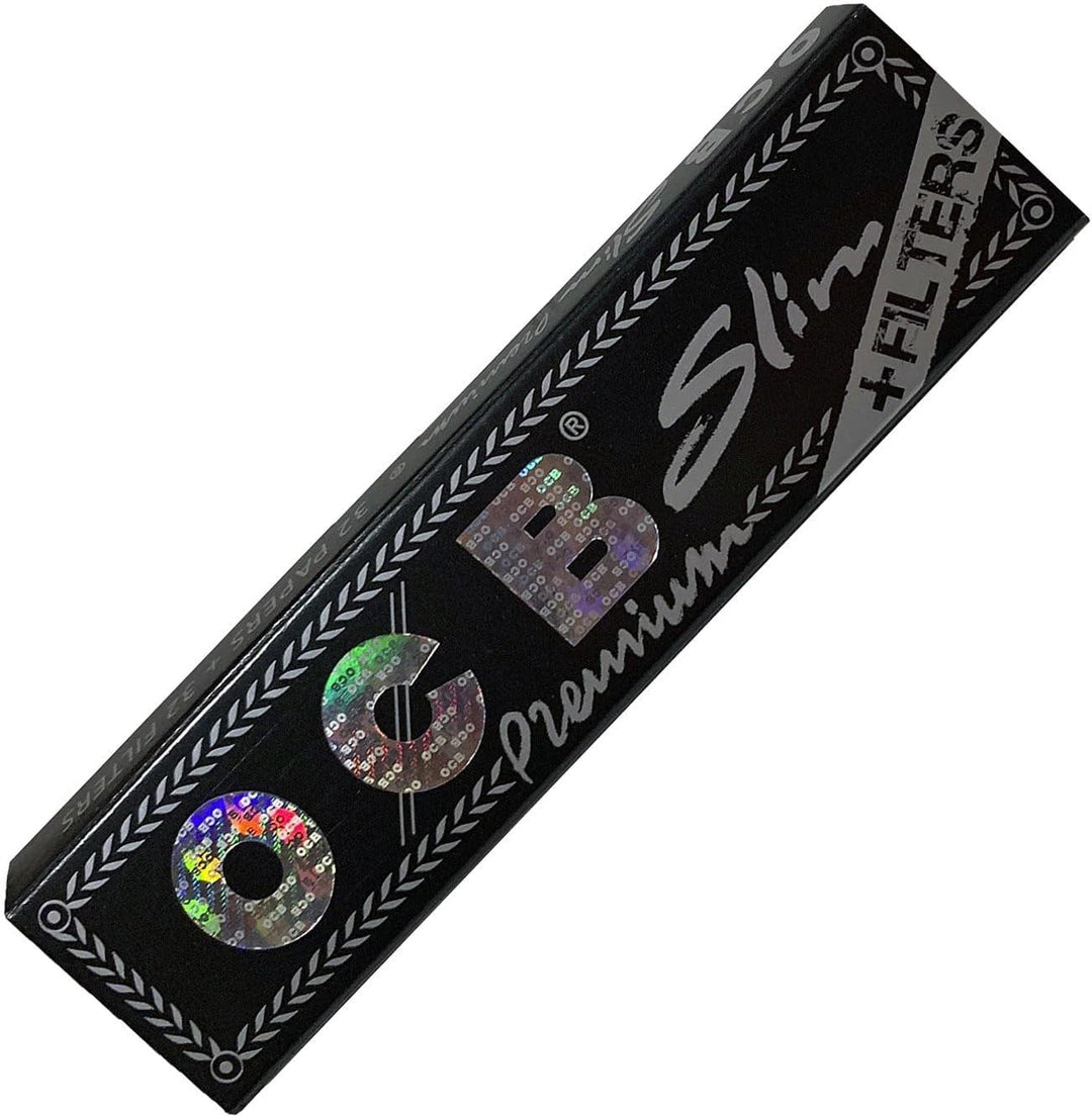 OCB Premium Long Slim Paper schwarz + Tips Zigarettenpapier, Papier, 15 x 15 x 5 cm OCB Schwarz Prem