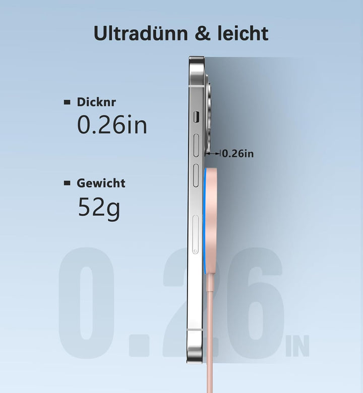 für MagSafe Ladegerät iPhone mit 20W Schnelles Adapter, Wireless Charger induktive ladestation für i