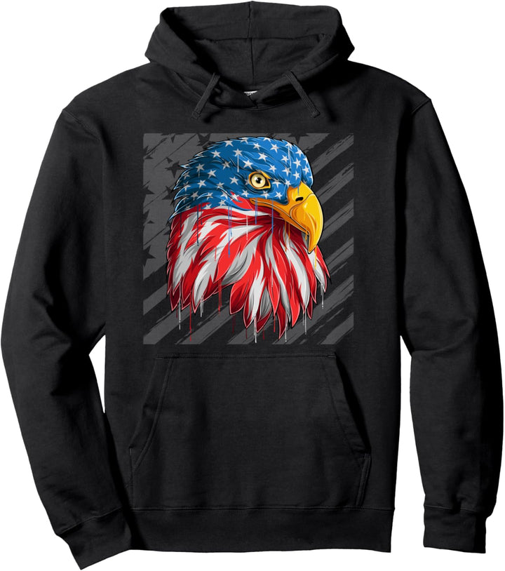 Adler USA Souvenir Flagge Damen, Herren, Jungen, Mädchen Pullover Hoodie
