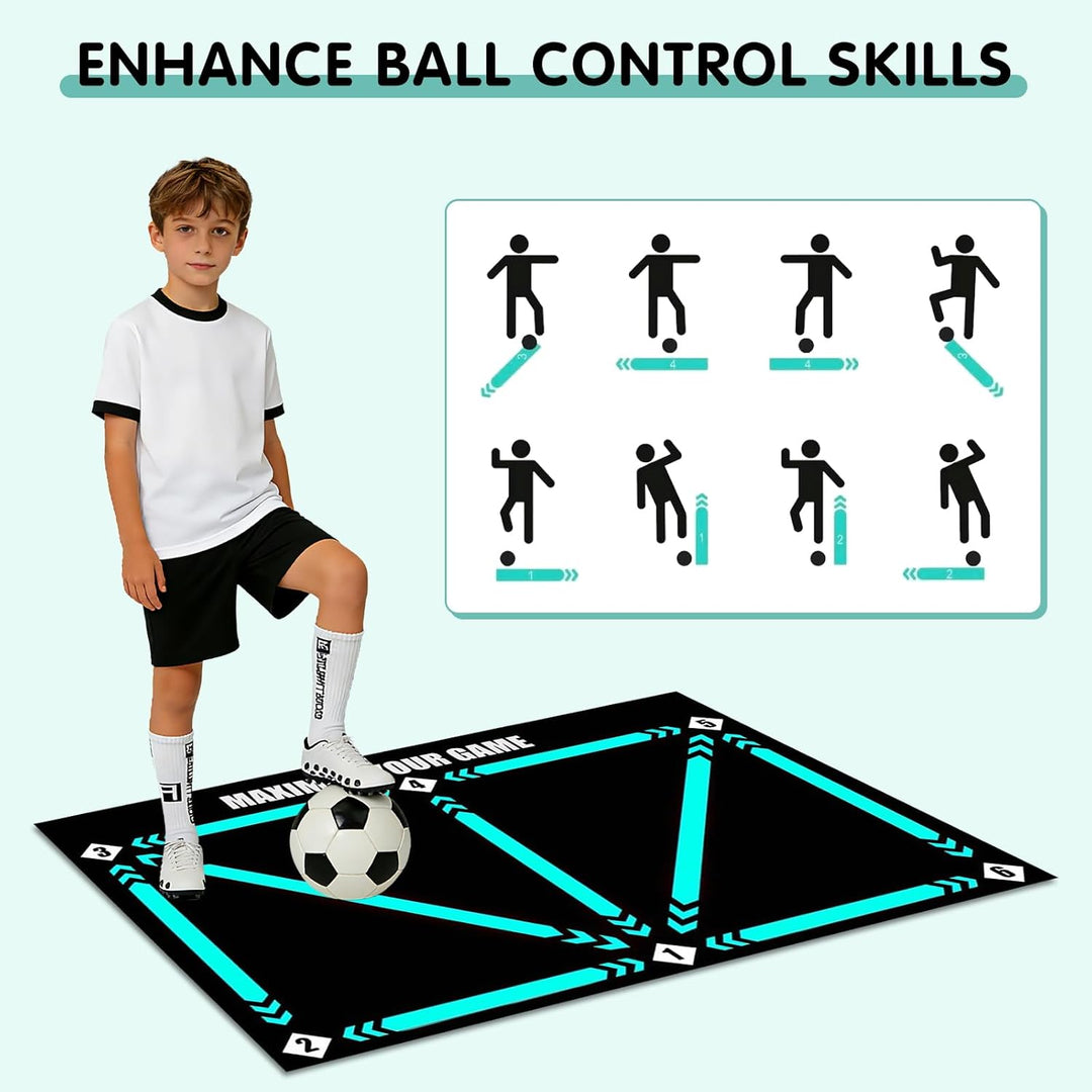 60 X 90cm Fussballmatte Training Kinder Stossdämpfende Fussball Matte Ballkontrolle Fussball Trainin