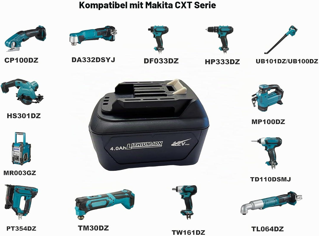 12V 4000mah akku Ersetzen BL1041B BL1021B BL1016 für makita HR166D,HR166DZ HR166D,HR166DZ DF333D,DF0
