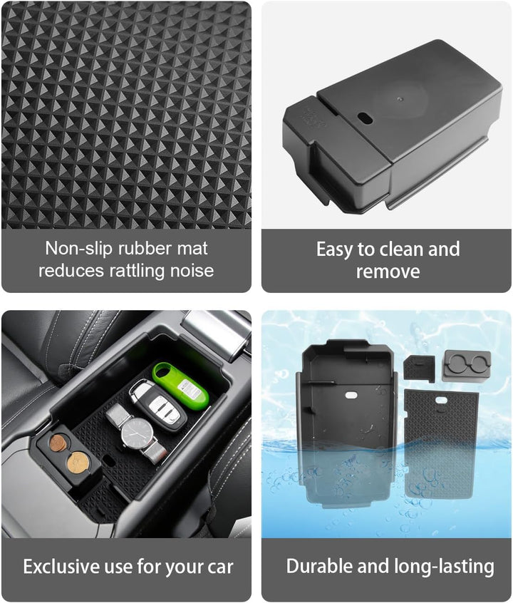 CDEFG Kompatibel mit Volvo XC40 C40 2018-2024 2025 Mittelkonsole Aufbewahrungsbox Armlehne Handschuh