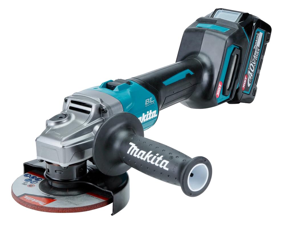 Makita GA008GM201 Akku-Winkelschleifer 40V max. / 4,0 Ah, 2 Akkus + Ladegerät im MAKPAC mit 2 Akkus