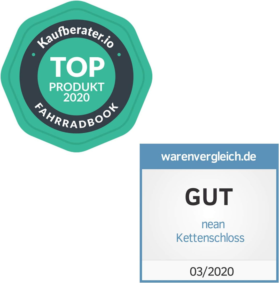 nean Fahrradschloss mit Zahlen, Kettenschloss hohe Sicherheitsstufe, Fahrradschloss Zahlenschloss mi