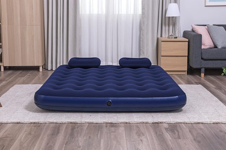 Bestway Pavillo™ Luftbett, Blue Horizon, 203 x 152 x 22 cm, Double, mit Handpumpe und 2 Kissen