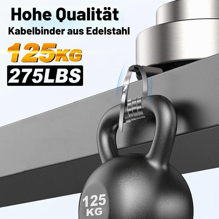 Deecam 500 Stück Edelstahl Kabelbinder 300mmx4,6 mm, Mehrzweck Kabelbinder Metall Rostfrei, Achsmans