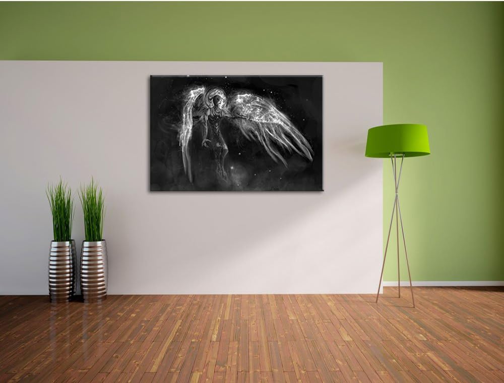 Pixxprint Alien Teufel im Weltraum als Leinwandbild/Grösse: 100x70 / Wandbild/Kunstdruck/fertig besp