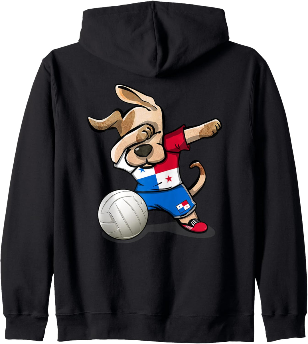 Lustiger Tupfender Hund Panama Volleyball Panamaische Flagge Kapuzenjacke