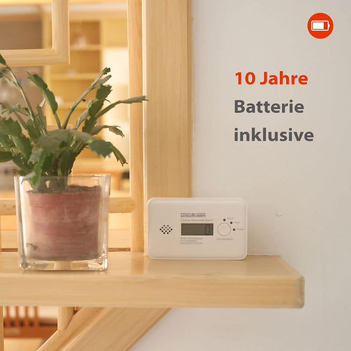 Kohlenmonoxid Melder, CO Melder, 10 Jahre Batterie kohlenmonoxid messgerät, CO Warner mit LCD Displa