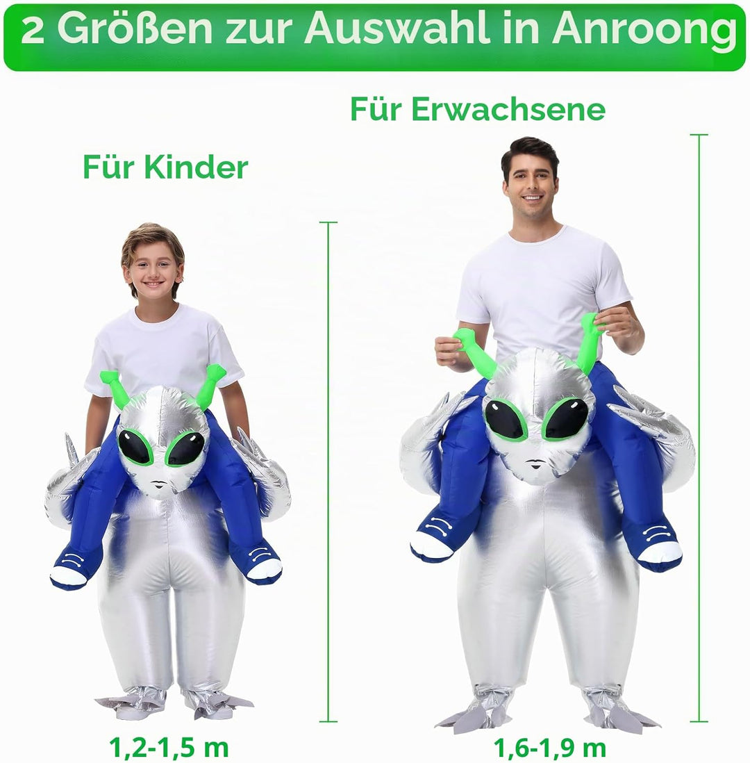 Aufblasbare Ausserirdische Kostüm Erwachsene Kinder Halloween Ausserirdische Kostüme Anzug für Männe