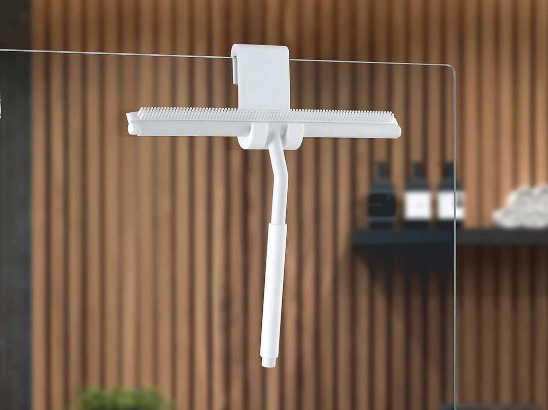 blomus Duschabzieher -LAVEA- | Farbe Weiss | 22L x 26B cm | Duschwischer Weiss | Fensterabzieher aus