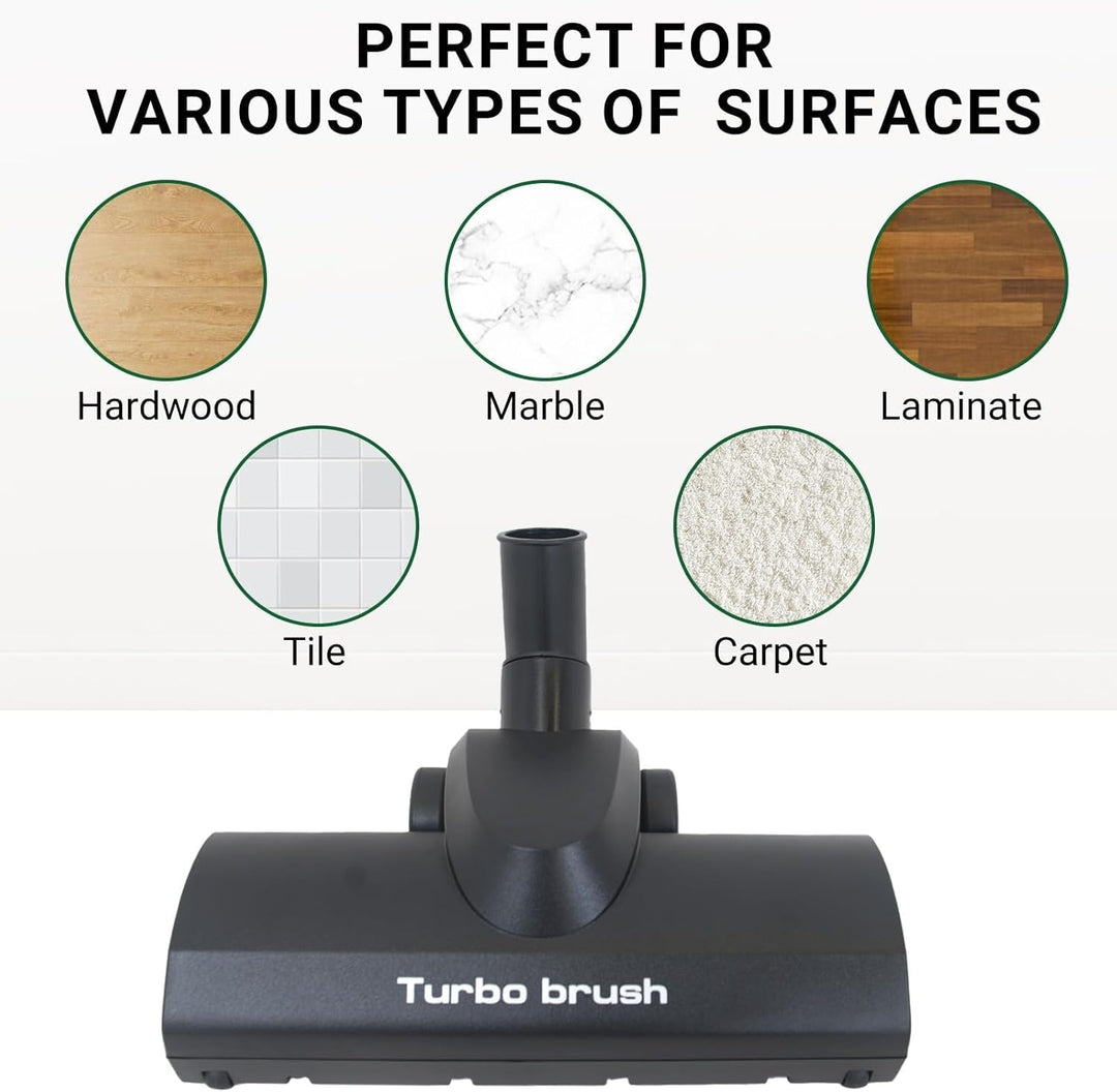 EZ SPARES Universal Staubsauger-Turbo-Bürstenkopf 32 mm Turbo-Bürste mit längerem Scheibenwischer, H
