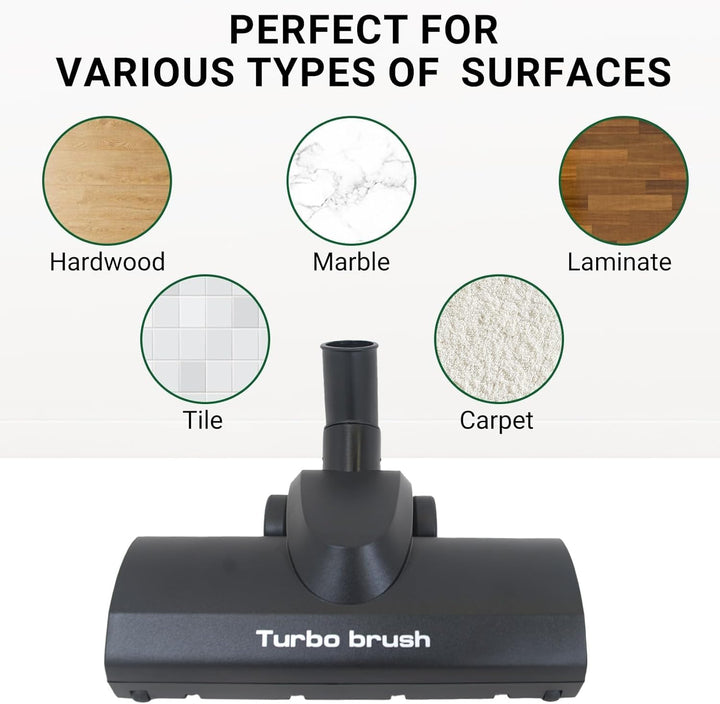 EZ SPARES Universal Staubsauger-Turbo-Bürstenkopf 32 mm Turbo-Bürste mit längerem Scheibenwischer, H
