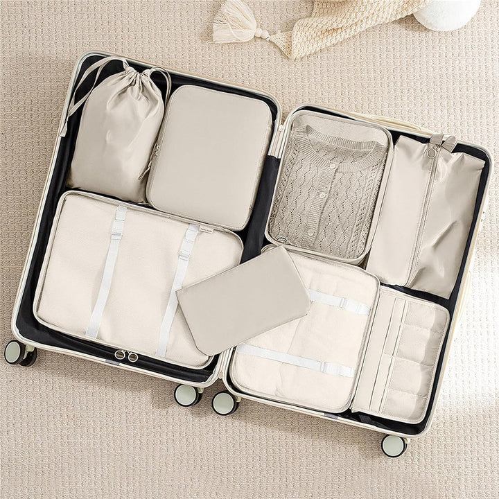 Adorila 8er-Set Packwürfel für Reisen, Gepäckverpackungs-Organizer für Damen, Netz-Gepäck-Organizer-