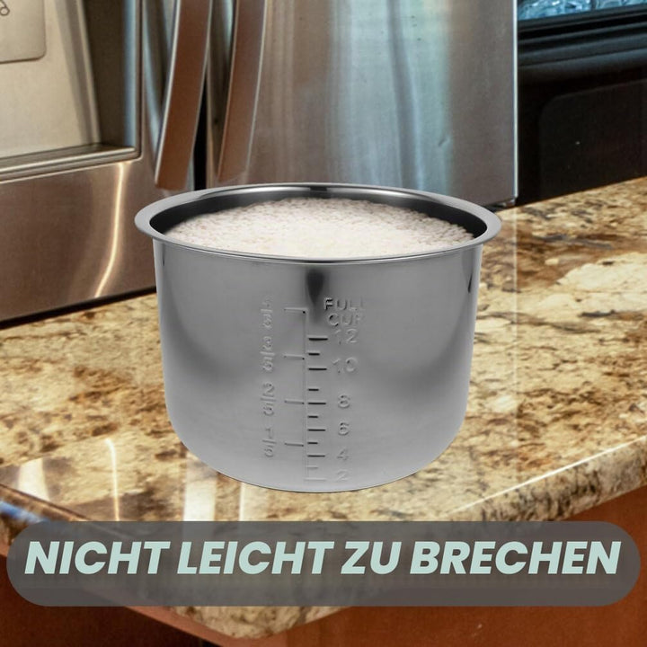 Alipis Innenkochtopf 6 L Edelstahl Reiskocher Innentopf Ersatz Antihaftbeschichteter Tankeinsatz Beh