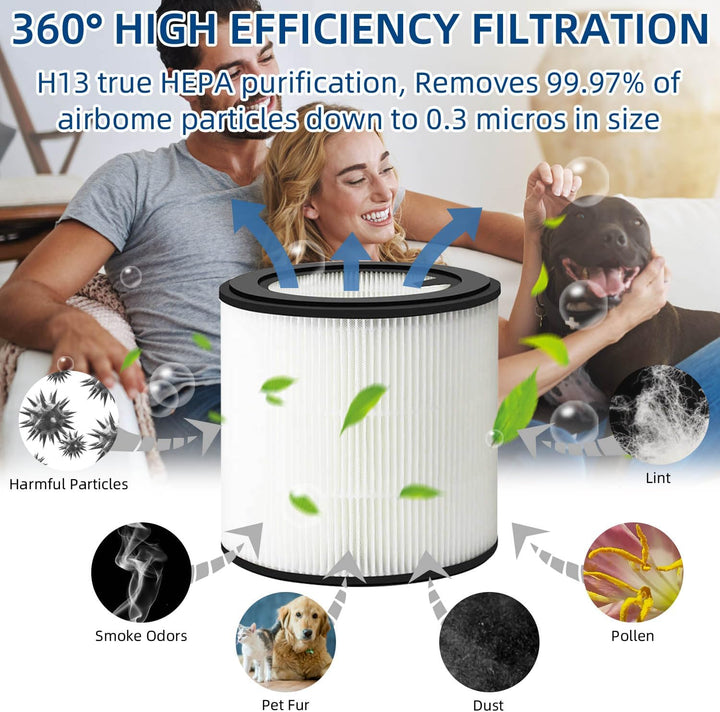 2 Stück Luftreiniger Filter für Philips 800 Series, H13 True HEPA Ersatzfilter für Philips AC0820/10
