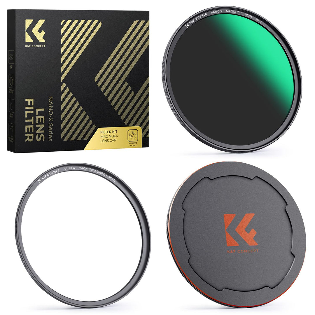 K&F Concept Nano X-Serie Magnetic ND Filter Graufilter ND64 (6 Blendenstufen) Magnetisches Schnellwe