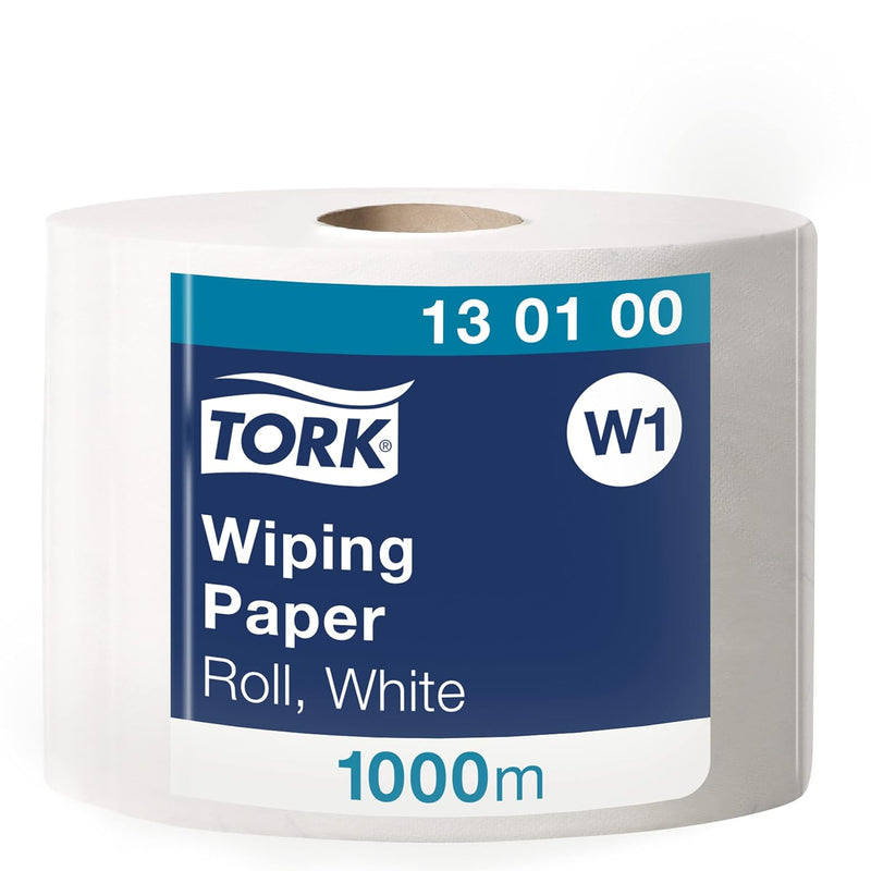 Tork 130100 Mehrzweck Papierwischtücher für W1 Bodenständer- und Wandhalter-System / 1-lagige Putztu