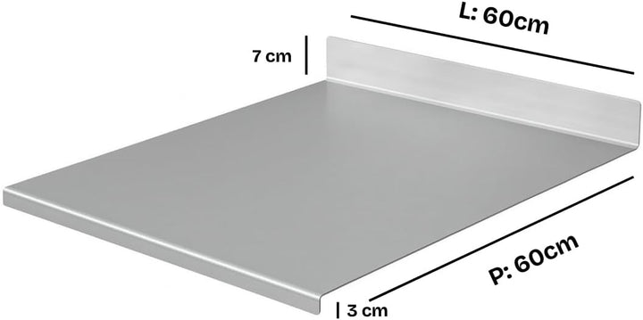 ZoiMania - Nudelbrett aus lebensmittelechtem Edelstahl – verschiedene Grössen – Tiefe 60 cm (L60 x T
