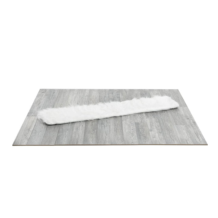 CanadianCat Company | Plüschmatte - Fensterliege | weiss | ca. 115 cm x 25 cm - Katzen Kuschelmatte