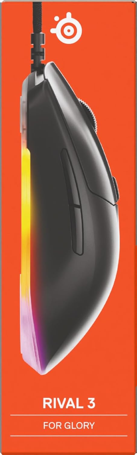 SteelSeries Rival 3 Gen 2 Gaming Maus - 8.500 DPI TrueMove Core-Optiksensor - 60 Millionen Klicks ga