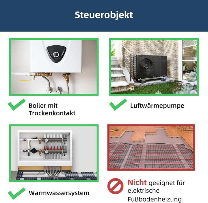 Beok Thermostat Fussbodenheizung WiFi Für Wasser Fussbodenheizung und Gaskessel, Tuya Smart Raumther
