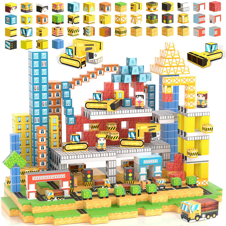150 PCS Magnetische Bausteine, Magnetisches Spielzeug Blöcke, Magnetische Bausteine Bauspielzeug, Ma