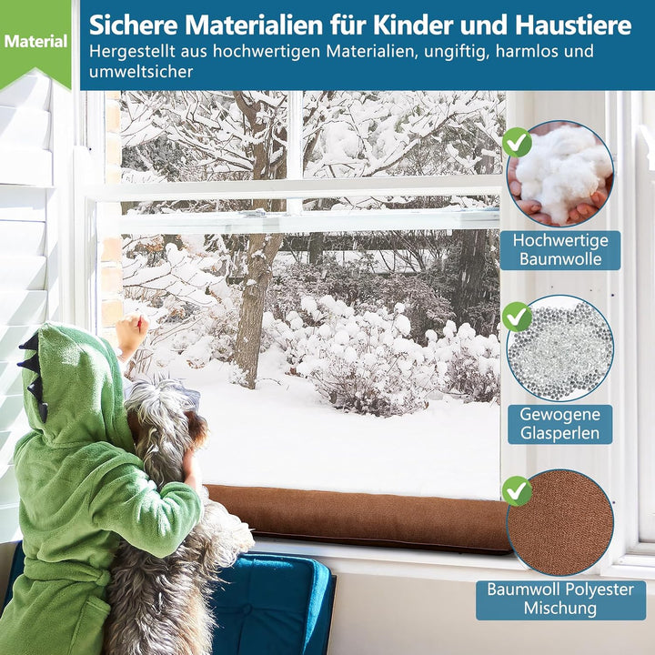 HooTown Zugluftstopper für Türen, 92cm Schwerer Windstopper Türluftstopper für Schutz, Zugstopper Ha