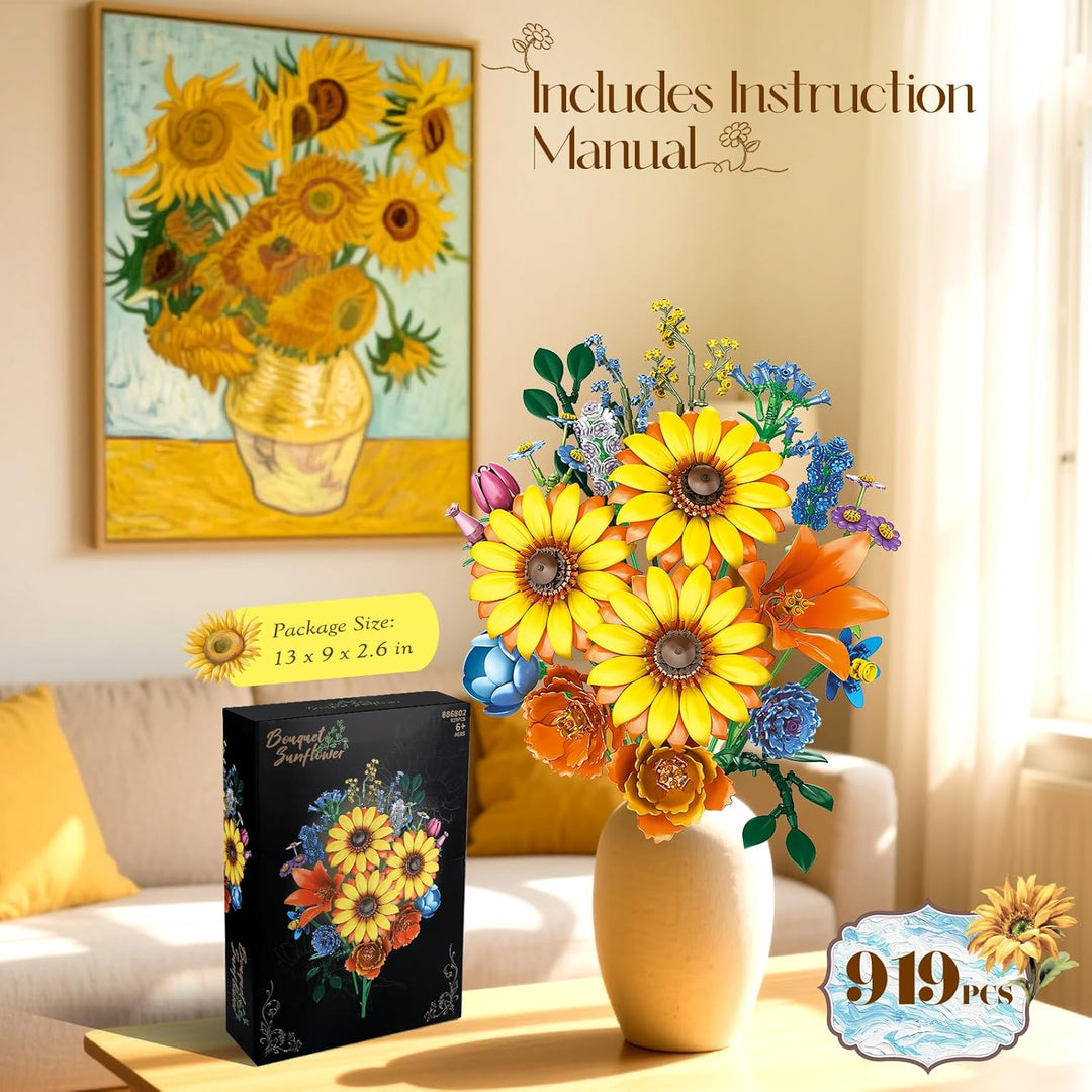 Blumen Bausteine Set für Erwachsene (Sunflower), Sunflower