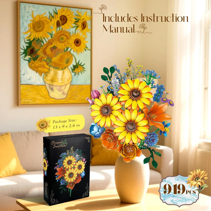 Blumen Bausteine Set für Erwachsene (Sunflower), Sunflower
