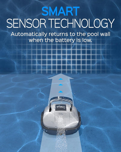 WYBOT Poolroboter Akku, Poolsauger für 100 Minuten Betriebsdauer, Auto-Parken, Starke Saugkraft, Zwe