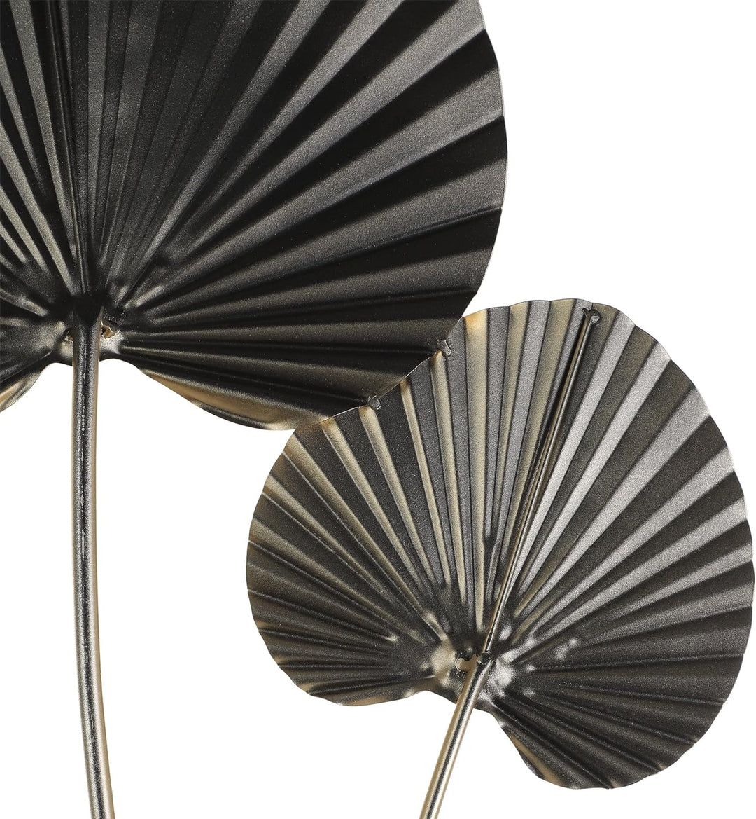 EGLO LIVING Wanddeko Chikuma, Elegantes 3D Wandbild im Blatt-Design, Wandobjekt aus Metall in Messin