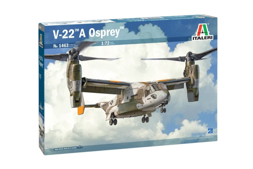 Italeri Boeing 1463 1:72 V-22 Osprey Tilt Rotor-Bausatz, Standmodellbau, Basteln, Hobby, Kleben, Pla