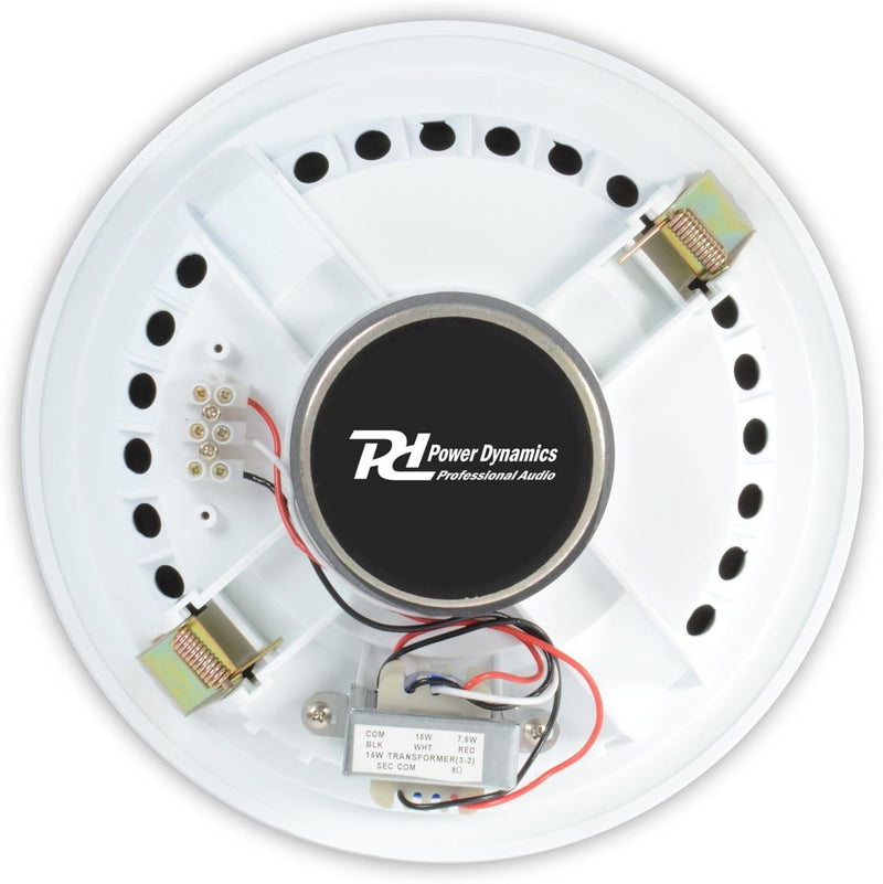 Power Dynamics CSPB8 Deckenlautsprecher 100 V, Einbaulautsprecher Decke, Unterputz Radio und Lautspr