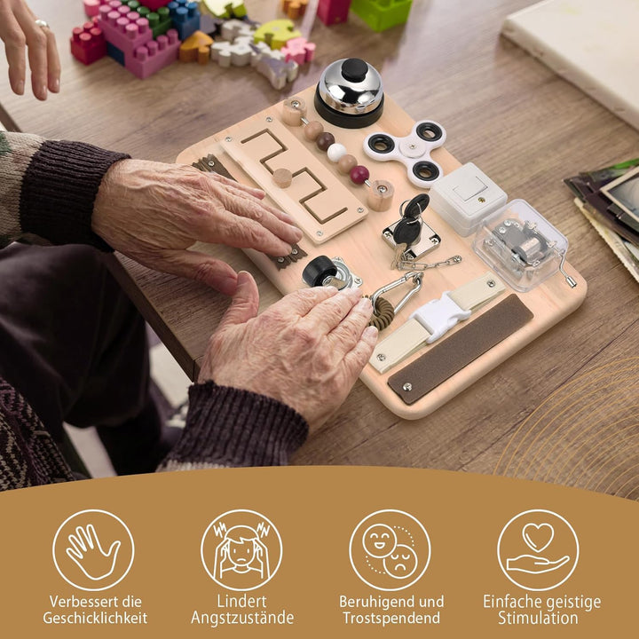 Potatomato Fidget Busy Board für Erwachsene – Beschäftigung für Senioren mit Demenz & Alzheimer –Mul
